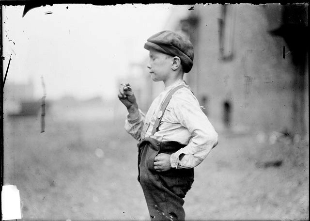 boy with a cigarette