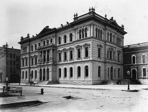 Cook County Criminal Court Building and Jail circa 1886