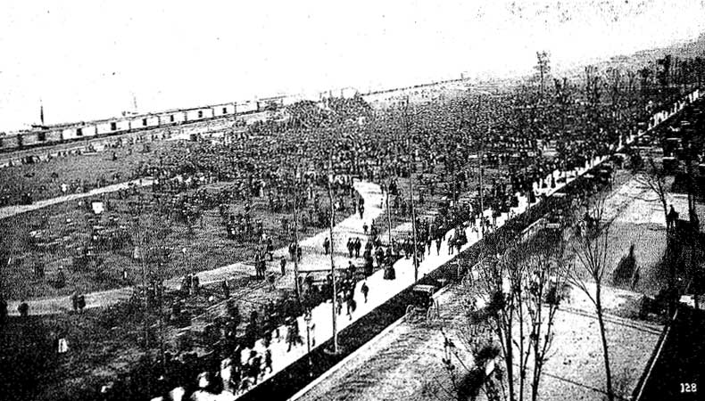 On the Lakefront at Harrison Street during a Decoration Day celebration in 1889