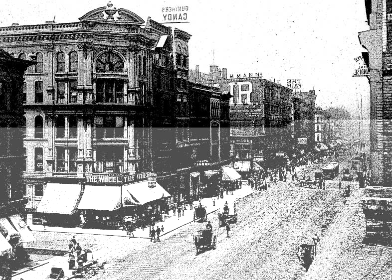 State Street, Looking North from Quincy in 1889